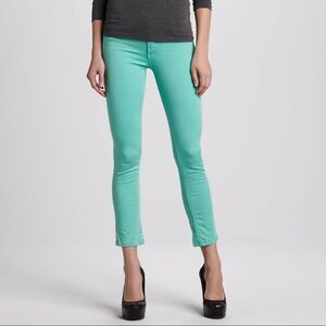 DL1961 Toni High Rise Crop Pants in Napa Green